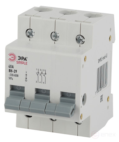 Выключатель нагрузки ЭРА SIMPLE SIMPLE-mod-65 3P 40А ВН-29