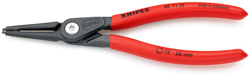 Precision forceps. for ext. stopper. rings, straight. sponges, posad. size Ø 85-140 mm, tip Ø 3.2 mm, L-320 mm, black, 1-k handles