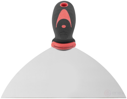 Шпатель, нерж.сталь, прорезиненная ручка 6" (150 мм)