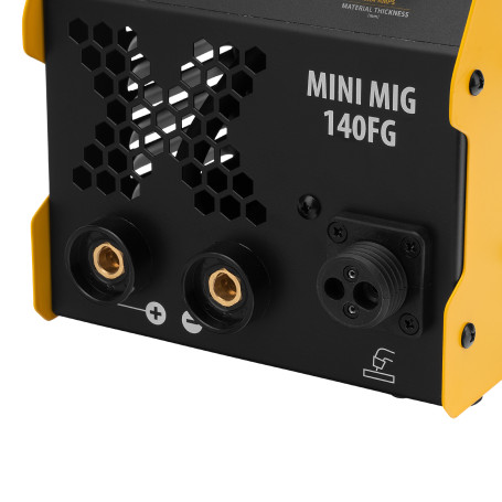 Аппарат инверторный полуавтоматической сварки Mini MIG-140FG, 140 А, ПВ 60%// Denzel