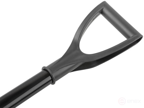 Snow shovel, polycarbonate, aluminum handle, large 520x375x1350 mm