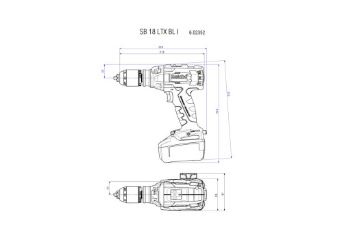 Battery impact drill SB 18 LTX BL I, 602352840