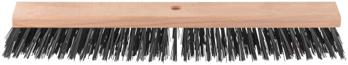 Profi wooden outdoor brush, stiff bristles, threaded hole at an angle, 5-row, 600x65 mm