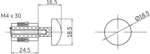Plug modern, pipes d16 chrome AKS