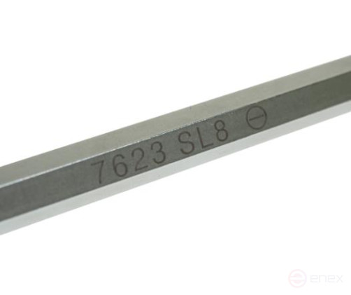 Отвертка шлицевая SL 8.0х250мм усиленная со сквозным стержнем (сталь Cr-Mo) JTC