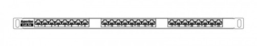 PPHD-19-24-8P8C-C5E-SH-110D Патч-панель высокой плотности 19", 0.5U, 24 порта RJ-45, категория 5E, Dual IDC, экранированная