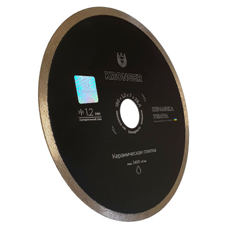 Diamond Disc on Ceramic Tile 250 mm Ceramic Ultra Kronger