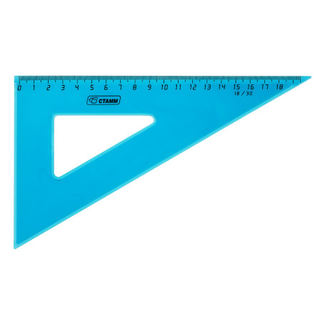 Triangle 30°, 18cm STAMM, polystyrene, transparent tinted