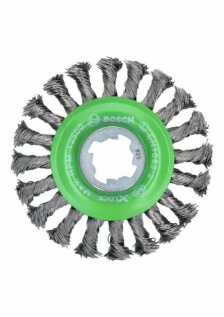 Disc Wire Brush with X-LOCK 115 stainless Steel Wire Bundles 115 mm, 0.5 mm, X-LOCK