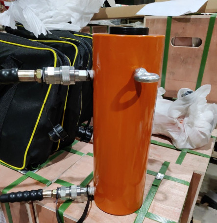 Hydraulic jack with hollow rod DP30-200G (hydraulic return, g/n 30t, stroke 200mm, lifting 346mm) MALIEN