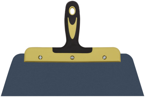 Facade spatula "Master", spring-loaded colorized steel, two-component handle, flat 300 mm