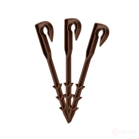 Drip irrigation pegs 40 pieces for tube d 16mm brown