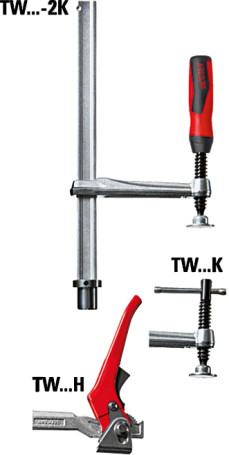TW16-20-10- 2K Clamping element with fixed gripping depth for welding tables 200/100, force: 3 kN, 2-component handle