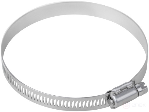 Хомут обжимной просечной, ширина 12,7 мм, нерж.сталь 78-101 мм