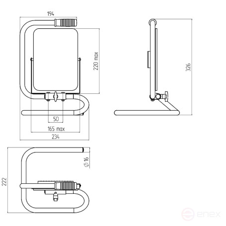 ERA LPR-STAND floodlight stand up to 175mm wide
