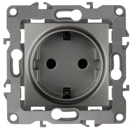 Розетка ЭРА Серия 12 12-2101-12 2P+E Schuko 16A-250В IP20 графит