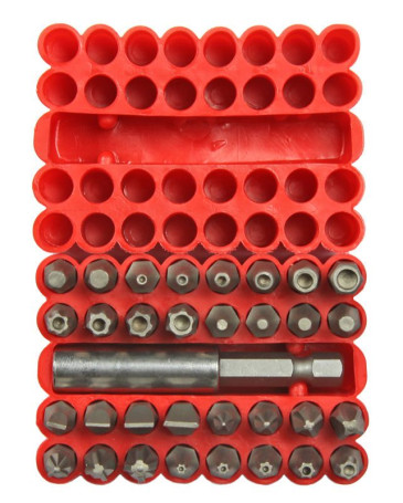 Set of screwdrivers with magnetic holder, 33 pcs.