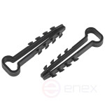 Дюбель хомут ЭРА NO-225-224 для плоского кабеля 6-14 мм чёрный (10 штук)