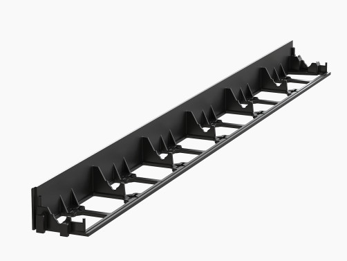 Garden curb 1000 mm height 58 mm black 1 piece
