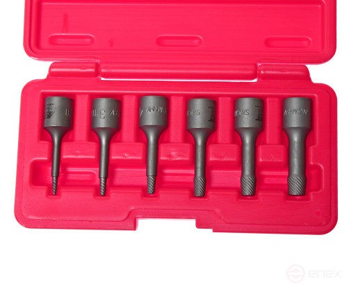 Набор экстракторов 2-10мм для поврежденных болтов 6 предметов в кейсе JTC