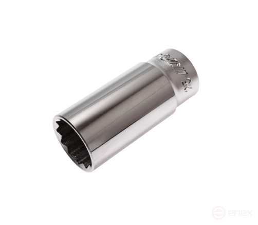 Головка торцевая 1/2" 25мм 12-ти гранная глубокая L=76мм JTC