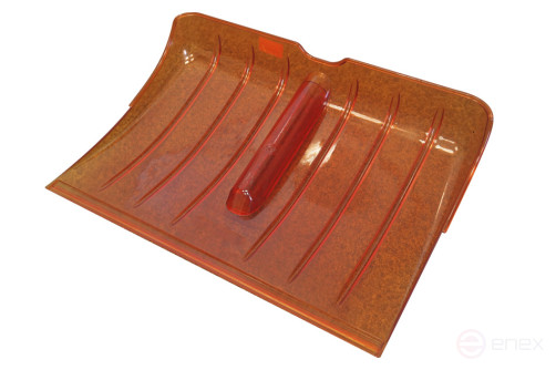 Snow shovel 520*375mm Transparent, colored (polycarbonate), with a handle of 32 mm (up to -65 °C) 1.2 kg