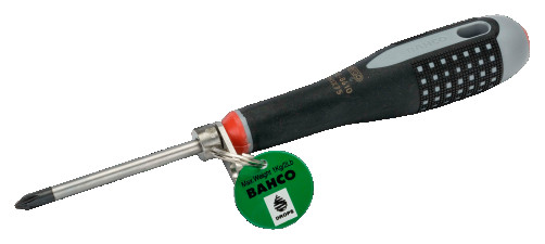 Screwdriver with ERGO handle for Phillips PH screws 1x75 mm, 20 mm, with safety ring