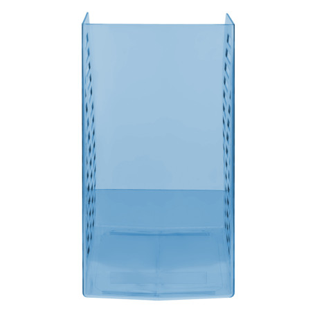 Лоток для бумаг вертикальный СТАММ "XXL", тонированный голубой