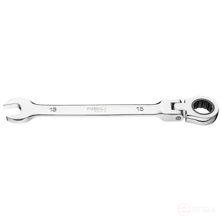 Key combined with ratchet, 15 x 220 mm