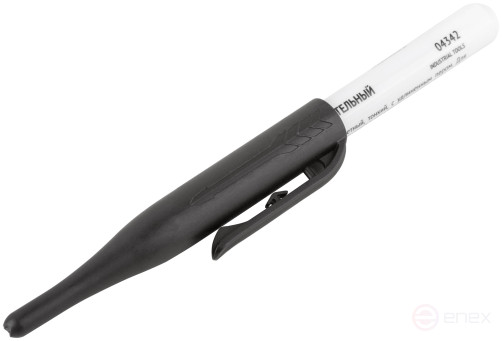 Маркер строительный перманентный, тонкий, удлиненное перо, черный