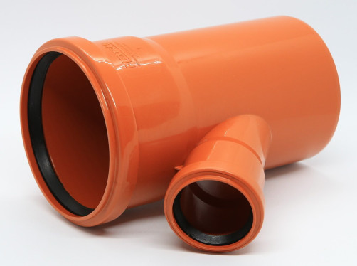 External Tee 110 by 50mm 45 degree Flextron