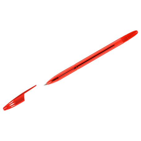 Ballpoint pen STAMM "555" red, 0.7mm, tinted case