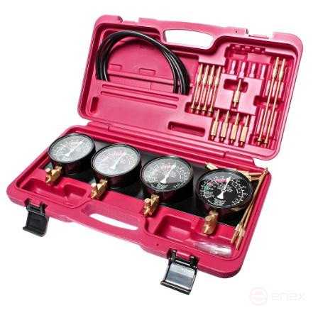 A set of tools for testing the fuel carburetor pump and its drive 32pr. in the JTC case