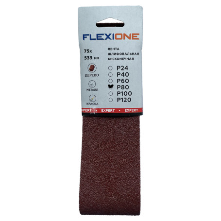 Tape 75x533mm P80 Flexione Expert 3pcs