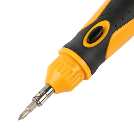 Reversible screwdriver, SmartPush mini mechanism 11 pcs, CrMo // Denzel