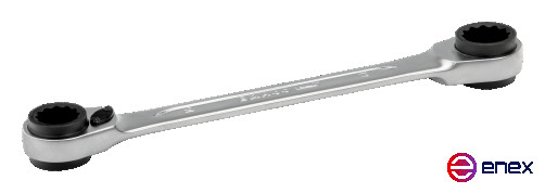 Key with ratchet 4 in 1: 4x5x6x7 mm