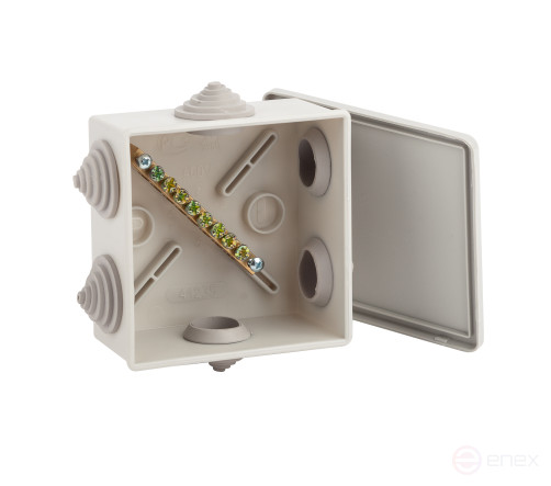 KUPR ERA Potential Equalization Box-85-85-40 gray 85x85x40mm, 6x9. 8 tire groups IP44