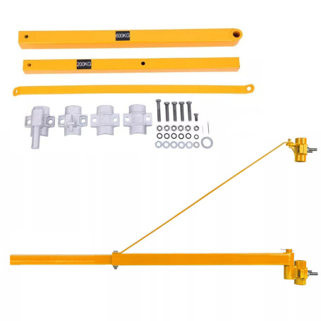 Swivel rod for suspension of mini hoists on scaffolding 750-1100 mm