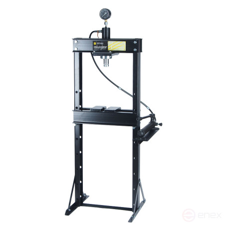 ER-40020 hydraulic floor press 20t with manual drive and pressure gauge (stroke of the rod 145mm, working range 90-1035mm) EUREKA /1 NEW