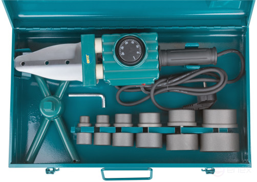 Welding machine for plastic pipes 750/1500 W; 50-300 °C; pipe diameters 20-63 mm; metal. case