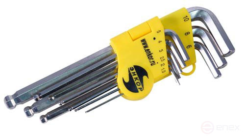 Set of hexagons with a ball, 9 pieces, blister