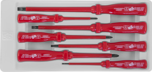 D02AC07S Set of Dielectric core screwdrivers, 7 items