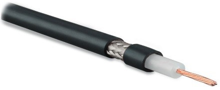 COAX-RG58-500 (500 m) Coaxial cable RG-58, 50 Ohm, core - 20 AWG, outer diameter 4.95mm, PVC, black