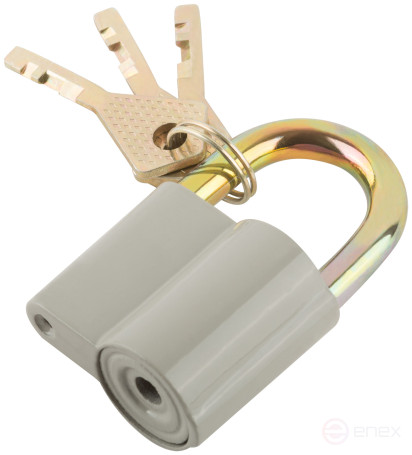 Padlock, aluminum alloy body 45x37 mm, steel shackle 8 mm