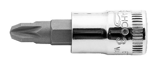 1/4" End Head with screw insert Pozidriv PZ2 6709PZ-2