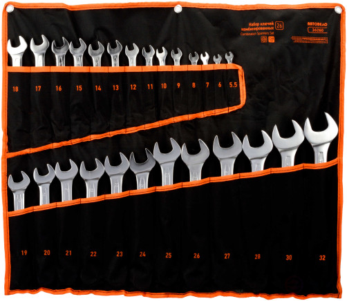 Набор комб.ключей АвтоDело PRO 26шт.(сумка) 36260