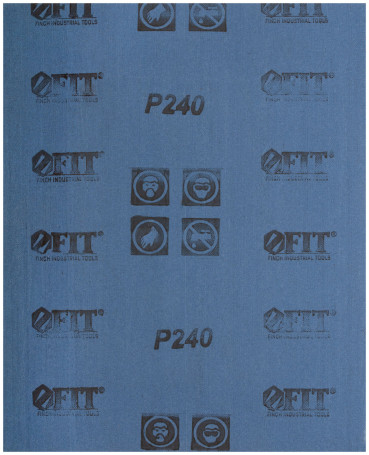 Fabric-based grinding sheets, aluminum-oxide abrasive layer 230x280 mm, 10 pcs. P 240