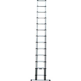 Telescopic ladder, aluminum 3.8 m