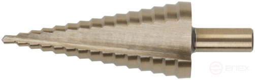 Step drill bit HSS Co5% (P6M5K5) for metal, 15 steps, 4-32 mm