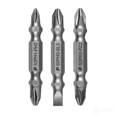 Набор бит ПРАКТИКА "Мастер" 3шт PH2/PZ2, PH2/PH1, PH2/SL0.8-5 50мм, блистер (776-362)